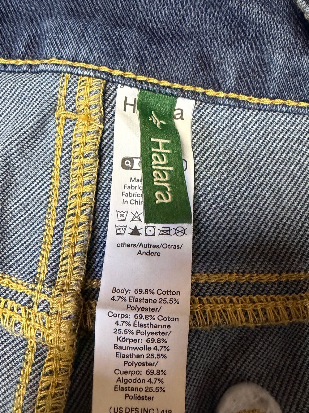 Halara Flex Denim Asymmetric Low Rise Button Zip Wide Leg Jeans Womens Medium - Picture 6 of 11